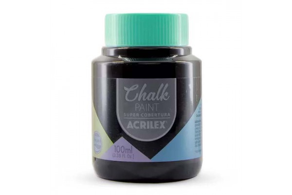 TINTA CHALK PAINT ACRILEX 100ML PRETO 